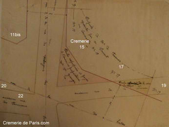 plan d'etablissement de la rue des Halles